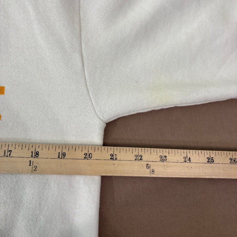 Vintage Jerzees Sweatshirt Mens M White LSU Louisiana State University Pullover - Picture 10 of 10